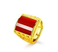 JPXXFM Adjustable Ring For Women, Square Red Agate Stone Unisex Adjustable Open Knuckle Tail Ring Finger Joint Toe Ring Jewelry For Women Girls Gift Wedding Engagement Mother'S Day