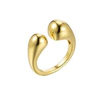 JPXXFM all-match jewelry geometric simple ring ins female cold wind retro water drop irregular opening ladies rin