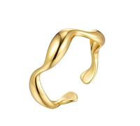 JPXXFM all-match jewelry geometric simple ring ins female cold wind retro water drop irregular opening ladies rin