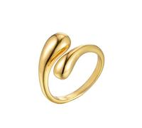 JPXXFM all-match jewelry geometric simple ring ins female cold wind retro water drop irregular opening ladies rin