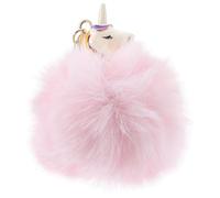 JPXXFM Alloy Unicorn Keychain Plush Pink Pendant and Gold 8-Shaped Clip, Adorable Unicorn Key Holder for Bags and Keys, Cute Plush Keyring Ornament for Women and