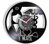 JPXXFM Angel In White Vinyl Music Record Wall Clock Vintage Design Illuminated Wall Watch Wall Decor Crafts Men