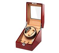 JPXXFM Automatic Watch Winder 2+3 Wood Shell Piano Paint Exterior with Display Window AC Adapter and Battery Powered Silent Motor Watch Display Storage