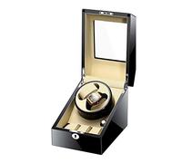 JPXXFM Automatic Watch Winder 2+3 Wood Shell Piano Paint Exterior with Display Window AC Adapter and Battery Powered Silent Motor Watch Display Storage