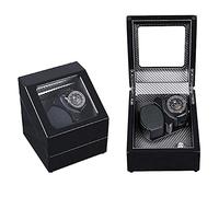 JPXXFM Automatic Watch Winder Box Double Watch Winder Box, Quiet Motor with 5 Rotation Modes Wood Shell Watches Storage Display BoxHoliday Gift (G) Present