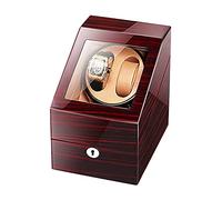 JPXXFM Automatic Watch Winder for 2 Watches + 3 Storage Wooden Storage Case Piano Paint Exterior Quiet Motor Dual Power Supply Watch Display Storage