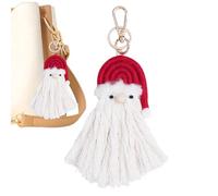 JPXXFM Bag | | Alloy Macrame Bag | Woven Santa Claus Rainbow | Bag Charm, Sacer Charm