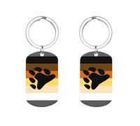 JPXXFM Bear LGBT Gay Flag Custom Keychains for Men Women Funny Key Chain Accessory Backpack Purse Bag Charms Gifts