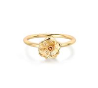 JPXXFM Birth Flower Ring for Women Plated Floral Minimalist Stackable Rings Finger Jewelry Birthday Gifts 12 Month
