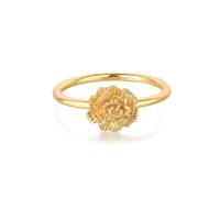 JPXXFM Birth Flower Ring for Women Plated Floral Minimalist Stackable Rings Finger Jewelry Birthday Gifts 12 Month