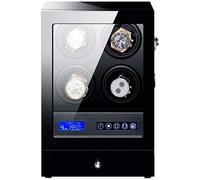 JPXXFM Black Automatic Watch Winder Box with LED Backlight Storage Drawer LCD Touch Screen Control Piano Paint Exterior Quiet Motor Beautiful Scenery