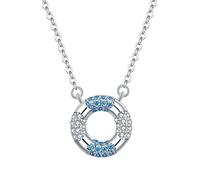 JPXXFM blue swimming ring circle sport chain link for girl present jewelry