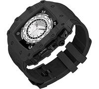 JPXXFM Boîtier de montre en fibre de carbone, pour 8 7 6 5 4 SE 44 mm 45 mm Mise à niveau du bracelet de montre, kit de modification du cadre de la lunette en fluoré