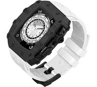 JPXXFM Boîtier de montre en fibre de carbone, pour 8 7 6 5 4 SE 44 mm 45 mm Mise à niveau du bracelet de montre, kit de modification du cadre de la lunette en fluoré