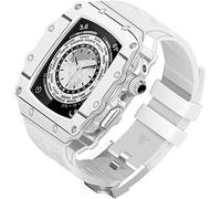 JPXXFM Boîtier de montre en fibre de carbone, pour 8 7 6 5 4 SE 44 mm 45 mm Mise à niveau du bracelet de montre, kit de modification du cadre de la lunette en fluoré