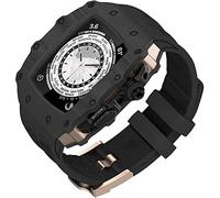 JPXXFM Boîtier de montre en fibre de carbone, pour 8 7 6 5 4 SE 44 mm 45 mm Mise à niveau du bracelet de montre, kit de modification du cadre de la lunette en fluoré