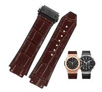 JPXXFM Bracelet de en cuir de vache véritable marron noir 26 x 19 mm pour bracelet Big Bang avec boucle en acier inoxydable