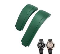 JPXXFM Bracelet de montre à boucle courte en caoutchouc, 20mm 21mm, adapté au rôle de sous-marin Daytona OYSTERFLEX Yacht Master, petit bracelet en Silicone