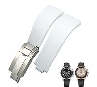 JPXXFM Bracelet de montre à boucle courte en caoutchouc, 20mm 21mm, adapté au rôle de sous-marin Daytona OYSTERFLEX Yacht Master, petit bracelet en Silicone