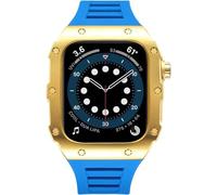JPXXFM Bracelet de montre en acier inoxydable et silicone, pour Series 8, 7, 6, 5, 4, SE, 45 mm, 44 mm, accessoires de rechange, pour homme et femme
