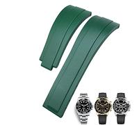 JPXXFM Bracelet de montre en caoutchouc, 20mm 21mm, pour Daytona Submariner GMT Yacht-Master OYSTERFLEX, bracelet en Silicone, boucle de déploiement