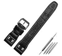 JPXXFM Bracelet de montre en cuir véritable de 22 mm avec rivets en nylon, pour montre de pilote IWC Spitfire IW5009