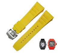 JPXXFM Bracelet de montre en silicone pour RICHARD MILLE série RM011 accessoires de bande de silicone bracelet de montre pour hommes 25-20mm