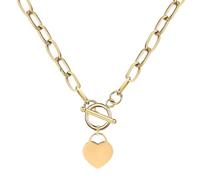 JPXXFM Coin Rocker Women, Toggle Paper Clip Chain Padlock Pendant Necklace - Clasp and Key, Heart, Coin Chain Pendant Necklace