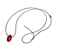 JPXXFM Contemporary Long Black Cord Necklace Sophisticated Agate Round Sphere Pendant Necklace with Black Rope for Women