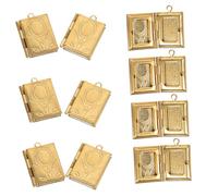 JPXXFM Copper Book Mirr Box pendentifs pour la fabrication de bijoux mignon breloques pour la fabrication de bijoux charmes pendentif livre charmes de cadre photo cuivre Dé