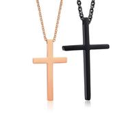 JPXXFM Couples Necklaces for Him and Her, His and Hers Necklaces Stainless Steel Cross Pendant