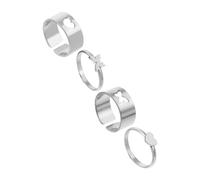 JPXXFM Couples Ornament Decorations Valentines Day Friendship Finger Accessories Silver
