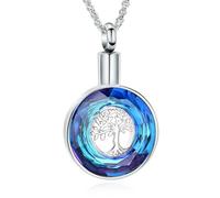 JPXXFM Cremation Urn Necklace for Ashes Tree of Life Locket Necklace Cremation Keepsake Memorial