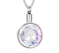 JPXXFM Cremation Urn Necklace for Ashes Tree of Life Locket Necklace Cremation Keepsake Memorial