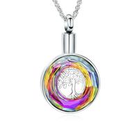 JPXXFM Cremation Urn Necklace for Ashes Tree of Life Locket Necklace Cremation Keepsake Memorial