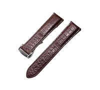 JPXXFM Crocodile Watchband Compatible with Rado Dia Master Coupole Series R22861165 R14129116 Strap Men Women Bracelet 19mm(Brown-Rosegold,19mm)