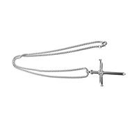 JPXXFM Cross Chain Necklaces Men Jewelry Bracelet Pendant for Boy Male Fashion Man's Man Choker Hip Hop Necklace Black Alloy