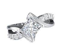 JPXXFM Cubic Zirconia Ring for Women Men Fashion Unisex Ring for Index Finger Birthstone Accessory