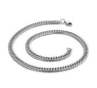 JPXXFM Curb Necklace Chain, Stainless Steel Women Link Necklace 45CM-70CM