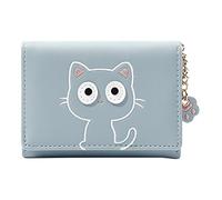 JPXXFM Custom Wallet Holder Bifold Wallets with Card Slots Id Window Purse Top Grain Wallet for Men (Blue, One Size)