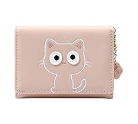 JPXXFM Custom Wallet Holder Bifold Wallets with Card Slots Id Window Purse Top Grain Wallet for Men (Pink, One Size)
