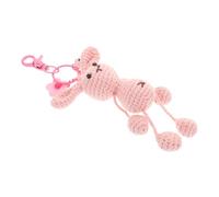 JPXXFM Cute Pig Crochet Keychain Soft Yarn Animal Pendant for Car Mirror and Bag Decoration Creative Handmade Accessory Women