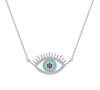 JPXXFM Dainty Over 925 Necklace with Evil Eye Pendant,Round Turquoise and Detailing,Protective Lucky Jewelry Gift for Women