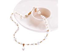 JPXXFM Delicate Pearls Beaded Crosses Pendant Necklace Adornment Artistic and Contemporary Chain Jewelry for Ladies