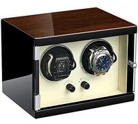 JPXXFM Double Watch Winder for Automatic Watches Adjustable Soft Leather Watch Pad Silent Engine 5-Speed Adjustment (Color : Black) Beautiful Scenery