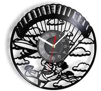 JPXXFM Excited Parachuting Vintage Wall Clock Skydiving Weightlessness Extreme Sports Wall Watch Carved Vinyl Record Art Music