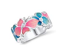 JPXXFM Fashion Female Butterfly Flower Ring Trend Fashion Charm Ring Party Club Jewelry Accessories Anillos
