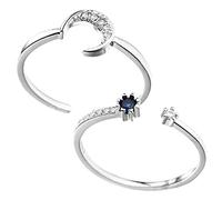 JPXXFM Fashion Jewelry for Women 2pcs Open Rings Women's Jewelry Sets Aesthetic Design for Birthday