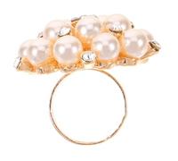 JPXXFM Fashionable Pearl Ring for Women Statement Jewelry Simple Ring Adjustable Size for Occasions