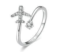 JPXXFM Flying Plane Open Finger For Clear Adjustable Jewelry